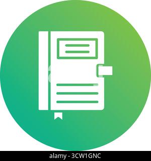 Illustrazione del progetto dell'icona del vettore del giornale di registrazione Illustrazione Vettoriale