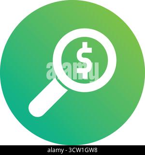 Illustrazione del design dell'icona del vettore di ingrandimento Illustrazione Vettoriale