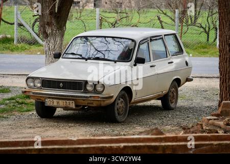 Una Beige Renault 12 Estate. Queste vetture furono prodotte in Turchia fino al 2000. Foto Stock