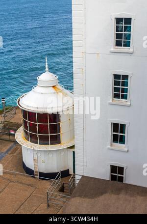 Rathlin West Lighthouse, Rathlin Island, Contea di Antrim, Irlanda del Nord, Regno Unito Foto Stock