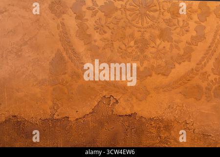Splendido intonaco veneziano con elementi decorativi. Sfondi e texture Foto Stock