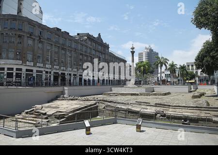 Rio de Janeiro, Brasile, 17 novembre 2024, sito archeologico di Cais do Valongo, fu costruito nel 1811, per lo sbarco e il commercio di schiavi. Foto Stock