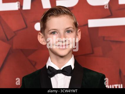 Los Angeles, Stati Uniti. 09 ottobre 2025. Aaron Zicman arriva alla proiezione speciale "Truth & Treason" all'AMC The Grove il 9 ottobre 2025 a Los Angeles, CA. © LISA OConnor/AFF-USA.com Credit: AFF/Alamy Live News Foto Stock