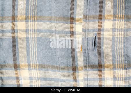 primo piano di un panno di gingham con asole Foto Stock