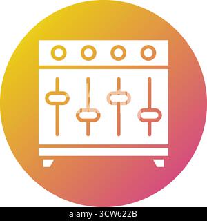 Illustrazione del design dell'icona vettoriale dell'equalizzatore musicale Illustrazione Vettoriale