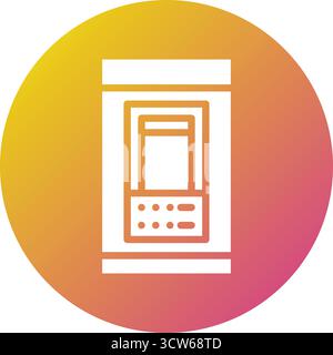 Illustrazione della progettazione dell'icona del vettore bancomat Illustrazione Vettoriale
