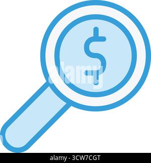 Illustrazione del design dell'icona del vettore di ingrandimento Illustrazione Vettoriale