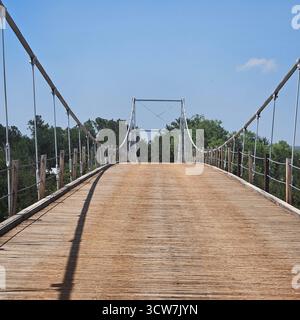 Regency Suspension Bridge sul fiume Colorado Foto Stock