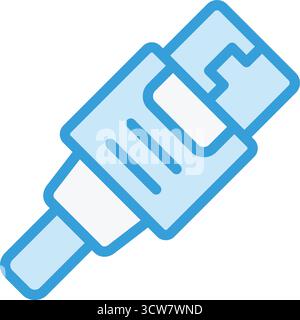 Illustrazione di progettazione dell'icona del vettore del cavo USB Illustrazione Vettoriale