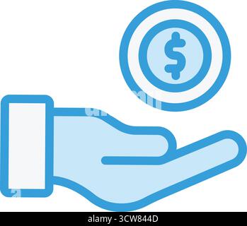 Illustrazione di progettazione dell'icona del vettore donazione Illustrazione Vettoriale