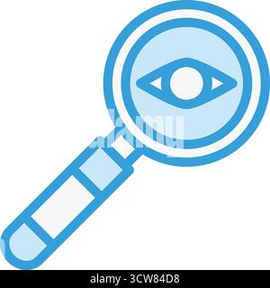 Illustrazione di progettazione dell'icona del vettore per test oculari Illustrazione Vettoriale