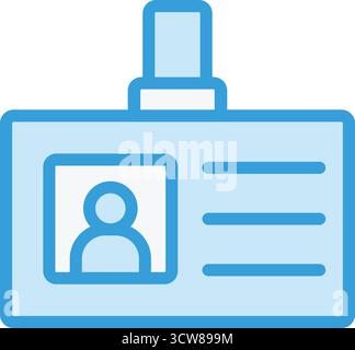Illustrazione del disegno dell'icona del vettore della scheda ID Illustrazione Vettoriale