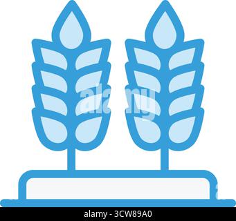 Illustrazione del design dell'icona del vettore di grano Illustrazione Vettoriale