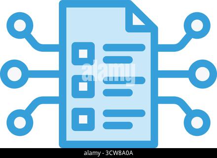 Illustrazione del progetto dell'icona del vettore Smart Contract Illustrazione Vettoriale