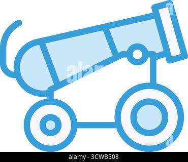 Illustrazione del disegno dell'icona del vettore Cannon Illustrazione Vettoriale