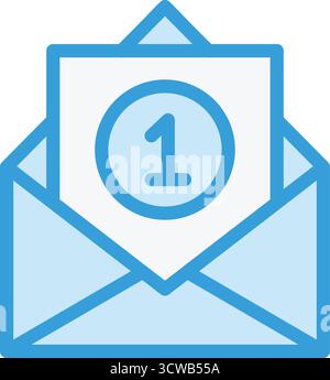 Illustrazione del progetto dell'icona del vettore inbox Illustrazione Vettoriale