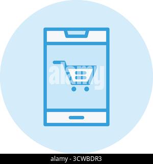 Illustrazione della progettazione dell'icona del vettore per lo shopping online Illustrazione Vettoriale