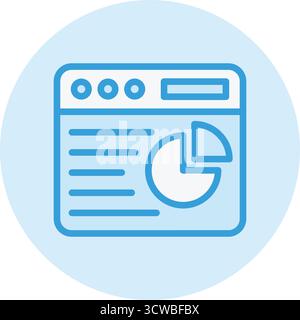 Illustrazione di progettazione dell'icona del vettore grafico a torta Illustrazione Vettoriale