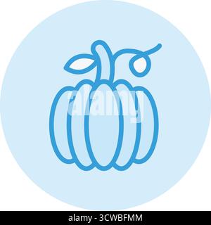 Illustrazione del disegno dell'icona del vettore di zucca Illustrazione Vettoriale
