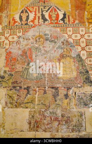 Salamanca, Spagna - 4 marzo 2025: Opere d'arte religiosa in mostra nella Cattedrale di Salamanca Foto Stock