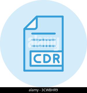 Illustrazione di progettazione dell'icona del vettore CDR Illustrazione Vettoriale