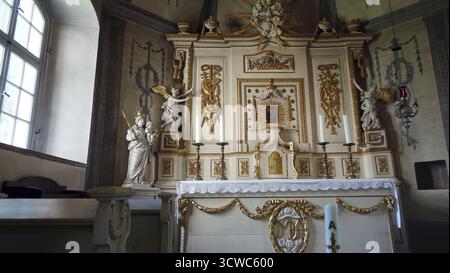 Patrimonio dell'umanità dell'UNESCO, il castello di Corvey e l'ex monastero: La Cappella di Santa Maria nella chiesa parrocchiale di Santo Stefano e San Vito, Hoexter, Reno settentrionale Foto Stock