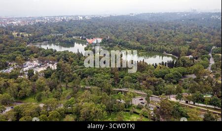 Vista aerea del Chapultepec Park, città del Messico, Messico Foto Stock