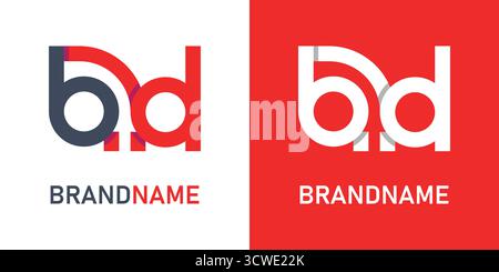 logo piatto vector letter bd Illustrazione Vettoriale