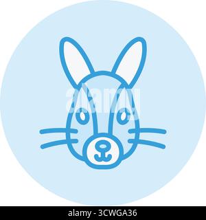 Illustrazione del design dell'icona Bunny Vector Illustrazione Vettoriale