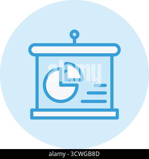 Illustrazione di progettazione dell'icona vettoriale del grafico a torta Illustrazione Vettoriale