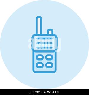 Illustrazione del design dell'icona del walkie talkie Vector Illustrazione Vettoriale
