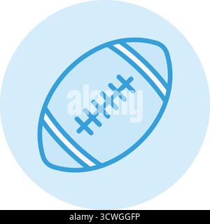 Illustrazione del design dell'icona del vettore Rugby Illustrazione Vettoriale