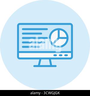 Illustrazione di progettazione dell'icona vettoriale del grafico a torta Illustrazione Vettoriale