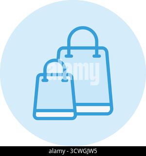 Illustrazione del design dell'icona del vettore della shopping bag Illustrazione Vettoriale