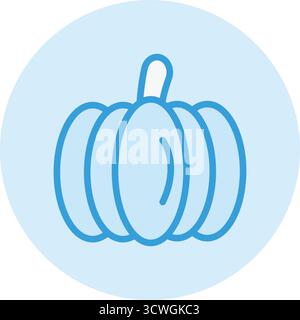 Illustrazione del disegno dell'icona del vettore di zucca Illustrazione Vettoriale