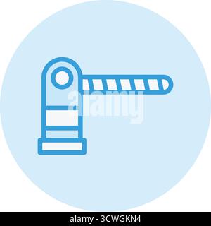 Illustrazione del design dell'icona vettoriale della barriera di parcheggio Illustrazione Vettoriale