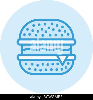 Illustrazione della progettazione dell'icona del vettore hamburger Illustrazione Vettoriale