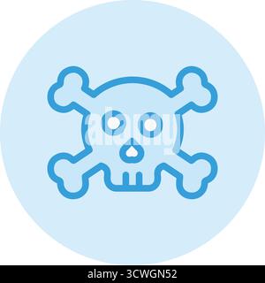 Illustrazione di progettazione dell'icona del vettore cranio Illustrazione Vettoriale