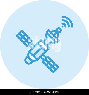 Illustrazione della progettazione dell'icona del vettore satellitare Illustrazione Vettoriale