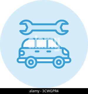 Illustrazione del design dell'icona del vettore di assistenza auto Illustrazione Vettoriale