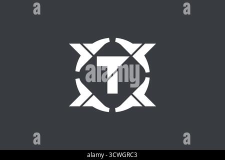 Design vettoriale del modello del logo Letter t moderno astratto Illustrazione Vettoriale