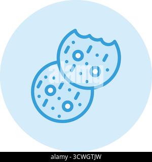 Illustrazione della progettazione dell'icona del vettore cookie Illustrazione Vettoriale