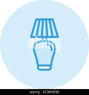 Illustrazione di progettazione dell'icona del vettore lampada da tavolo Illustrazione Vettoriale