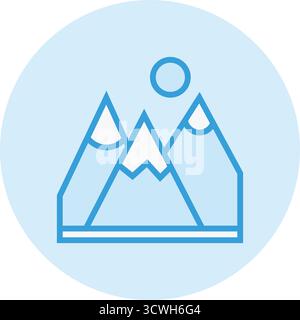 Illustrazione della progettazione dell'icona del vettore di montagna Illustrazione Vettoriale