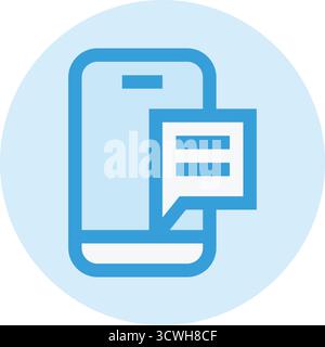 Illustrazione della progettazione dell'icona del vettore messaggi mobili Illustrazione Vettoriale