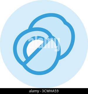 Illustrazione del design dell'icona del vettore Jujube Illustrazione Vettoriale