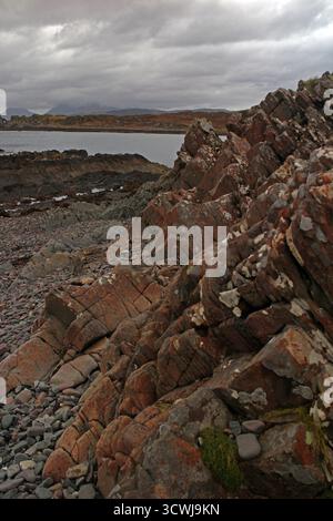 Castello di Dunscaith, Isola di Skye Foto Stock
