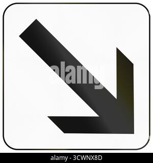 Pannello di segnalazione stradale aggiuntivo utilizzato in Francia - a destra. Foto Stock