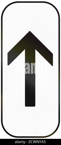 Pannello di segnalazione stradale aggiuntivo utilizzato in Francia - davanti. Foto Stock