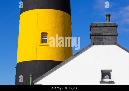 St. John's Point Lighthouse, Killough, County Down, Irlanda del Nord, Regno Unito Foto Stock